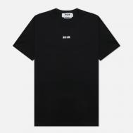 Женская футболка  Micrologo Basic Crew Neck, цвет чёрный, размер XS MSGM
