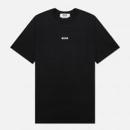 Мужская футболка  Micrologo Basic Crew Neck, цвет чёрный, размер L MSGM