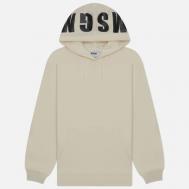 Мужская толстовка  Maxilogo Brushed Hoodie, цвет бежевый, размер L MSGM