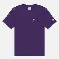 Мужская футболка  Small Logo Crew Neck, цвет фиолетовый, размер L Champion
