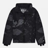 Мужской пуховик  kuro Boro Fabric Printed Down, цвет серый, размер S Evisu