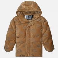 Мужской пуховик  kuro Monogrammed Velvet Down, цвет бежевый, размер M Evisu