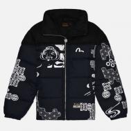 Мужской пуховик  Heritage Logos Embroidery All Over Print Down, цвет синий, размер XL Evisu