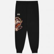 Мужские брюки  Heritage Ninja Daruma Printed, цвет чёрный, размер S Evisu