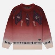 Мужской свитер  Heritage Chimayo Pattern, цвет бордовый, размер M Evisu