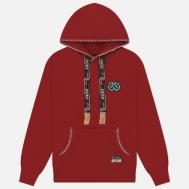 Мужская толстовка  Heritage Jacquard Drawstring Hoodie, цвет бордовый, размер XL Evisu