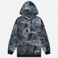 Мужская толстовка  Heritage Seagull Pocket All Over Digital Print Hoodie, цвет синий, размер XL Evisu