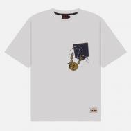 Мужская футболка  Denim Pocket Virtual Vacation Daicock Print, цвет белый, размер XL Evisu