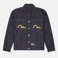 Мужская джинсовая куртка  Heritage Hakutaku Embroidery Denim, цвет синий, размер L Evisu