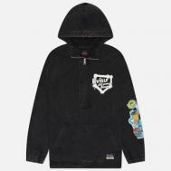 Мужская куртка анорак  Heritage Graffiti Logo Half-Zip Hooded, цвет серый, размер M Evisu