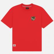 Мужская футболка  Seagull Printed & Embroidery Mutli Pocket, цвет красный, размер XXL Evisu