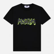 Женская футболка  Logo Fluorescent Shade, цвет чёрный, размер S MSGM