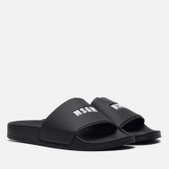 Женские сланцы  Micrologo Slide, цвет чёрный, размер 40 EU MSGM