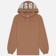 Мужская толстовка  Maxilogo Hoodie, цвет коричневый, размер XL MSGM