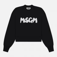 Женский лонгслив  New Brushed Logo, цвет чёрный, размер M MSGM