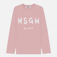 Женский лонгслив   Milano Brush Stroke, цвет розовый, размер L MSGM