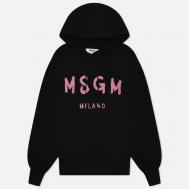 Женская толстовка   Milano Brush Stroke Hoodie, цвет чёрный, размер L MSGM