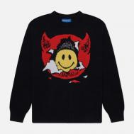 Мужской свитер  Smiley Inner Peace, цвет чёрный, размер M MARKET