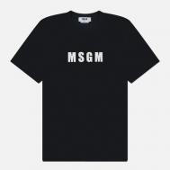 Мужская футболка   Macrologo Print, цвет чёрный, размер M MSGM