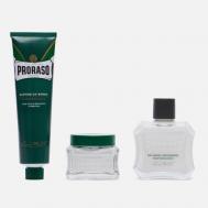 Набор для бритья  Gino Vintage Selection Tin Green Range, цвет красный Proraso