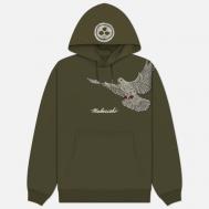 Мужская толстовка  Peace Dove Hoodie, цвет оливковый, размер S MAHARISHI
