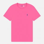 Мужская футболка  Classic Crew Neck 26/1 Jersey, цвет розовый, размер L Polo Ralph Lauren
