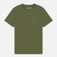 Мужская футболка  Embroidered Logo Pocket Classic Fit, цвет зелёный, размер M Polo Ralph Lauren