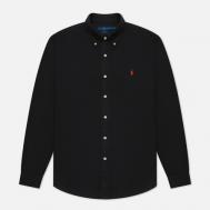 Мужская рубашка  Garment Dyed Oxford, цвет чёрный, размер S Polo Ralph Lauren