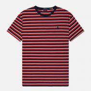 Мужская футболка  Embroidered Logo Stripe, цвет красный, размер S Polo Ralph Lauren