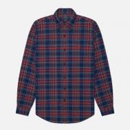 Мужская рубашка  Plaid Poplin Custom Fit, цвет синий, размер L Polo Ralph Lauren