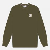 Мужская толстовка  Active Patch Crewneck, цвет оливковый, размер XXL Aquascutum