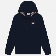Мужская толстовка  Active Patch Full Zip Raglan Hoodie, цвет синий, размер L Aquascutum