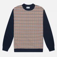 Мужская толстовка  Active Club Check Crewneck, цвет синий, размер L Aquascutum