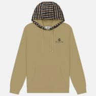 Мужская толстовка  Active Club Check Merino Hoodie, цвет бежевый, размер S Aquascutum