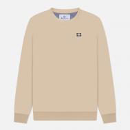 Мужская толстовка  Active Club Check Patch Crew Neck, цвет бежевый, размер XXL Aquascutum