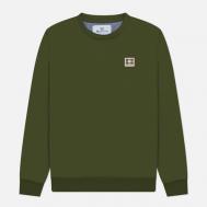 Мужская толстовка  Active Club Check Patch Crew Neck, цвет зелёный, размер XXL Aquascutum