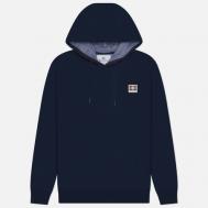 Мужская толстовка  Active Club Check Patch Hoodie, цвет синий, размер XXL Aquascutum