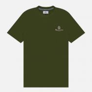 Мужская футболка  Active Small Logo Print, цвет оливковый, размер XXL Aquascutum