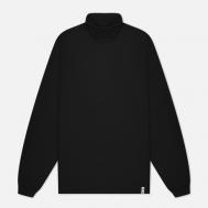 Мужской лонгслив  Oval Incision Turtle Neck, цвет чёрный, размер L ANGLAN