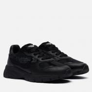 Мужские кроссовки  EJ Running Low Tumbled Leather/Nylon, цвет чёрный, размер 45 EU Enterprise Japan