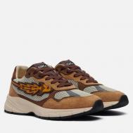 Мужские кроссовки  EJ Running Low Suede/Big Mesh, цвет коричневый, размер 45 EU Enterprise Japan