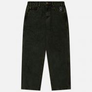 Мужские джинсы  Lock Baggy Denim, цвет оливковый, размер 36 BUTTER GOODS