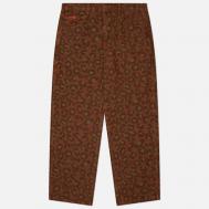 Мужские джинсы  Leopard Denim, цвет коричневый, размер 32 BUTTER GOODS