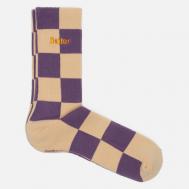 Носки  Checkered, цвет фиолетовый, размер 40-46 EU BUTTER GOODS