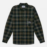 Мужская рубашка  Swirl Plaid, цвет оливковый, размер L BUTTER GOODS