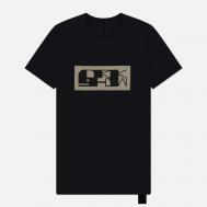 Мужская футболка  Porterville Level Box Logo Print, цвет чёрный, размер S Rick Owens DRKSHDW
