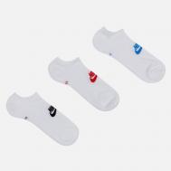 Комплект носков  3-Pack Everyday Essential Cushion Low, цвет белый, размер 34-38 EU Nike