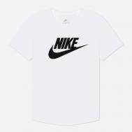 Женская футболка  Essentials Logo, цвет белый, размер L Nike