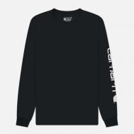 Мужской лонгслив  Relaxed Fit Heavyweight Logo Sleeve Graphic, цвет чёрный, размер M CARHARTT