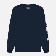 Мужской лонгслив  Relaxed Fit Heavyweight Logo Sleeve Graphic, цвет синий, размер XXL CARHARTT